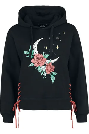 Full Volume Felpa con cappuccio di - Hoodie with large front print and lacing details - S a XXL - Donna