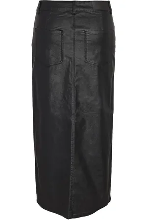 Noisy May Gonna al ginocchio di - NMKath NW slit long skirt coated BL NOOS - XS a L - Donna