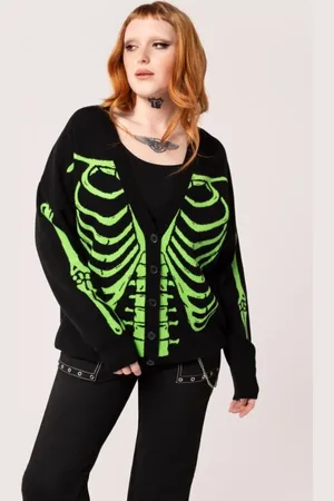 Hell Bunny Cardigan Gothic di - Skeleton cardigan - XS a 3XL - Donna