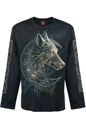 Spiral Maglia Maniche Lunghe di - Celtic wolf - M a XXL - Uomo