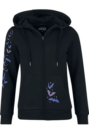 Full Volume Felpa jogging di - Soothsayer Cat Zipped Hoodie - S a XL - Donna