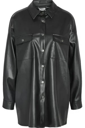 Noisy May T-Shirt di - NMFLANNY L/S OVERSIZE PU SHIRT NOOS - XS a L - Donna