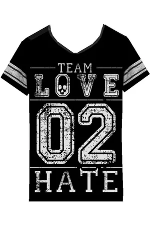 Heartless T-Shirt Gothic di - Team Love To Hate Varsity T-shirt - S a XL - Donna