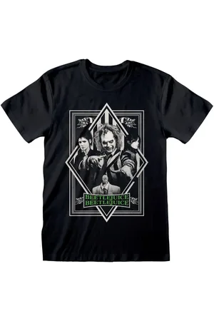 BEETLEJUICE T-Shirt di - 2 - Poster Plain - L a XL - Uomo