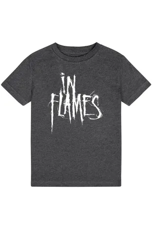 IN FLAMES T-Shirt di - Metal-Kids - Logo - 104 a 164 - Ragazzi & Ragazze
