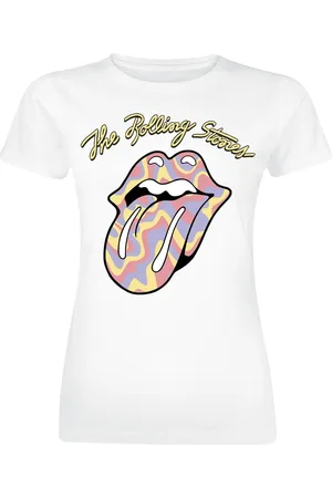 The Rolling Stones T-Shirt di - Funky Stripe Tongue - S a XXL - Donna