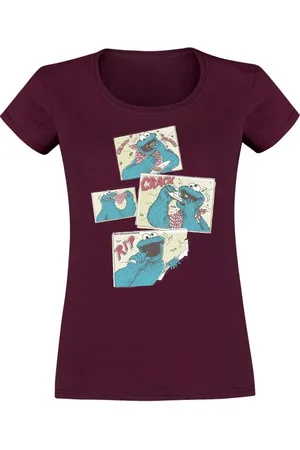 Sesamstraat T-Shirt di - Cookie Monster - Crunch Crack - L - Donna