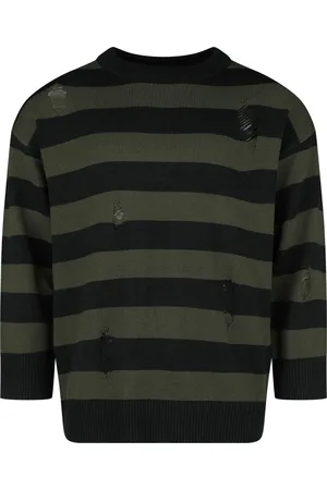 Banned Alternative Maglione Gothic di - Striped Knitted Jumper - S a XXL - Uomo