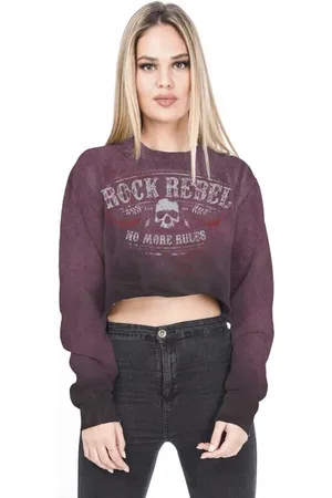 Rock Rebel Maglia Maniche Lunghe di - S a XXL - Donna