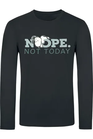 Peanuts Maglia Maniche Lunghe di - Nope. Not Today - Snoopy - M a 3XL - Uomo