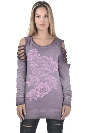 Rock Rebel Maglia Maniche Lunghe di - S a XL - Donna