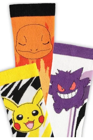 Pokemon Calzini Gaming di - Pikachu Glumanda Gengar Socken - EU39-42 a EU 43-46 - Unisex