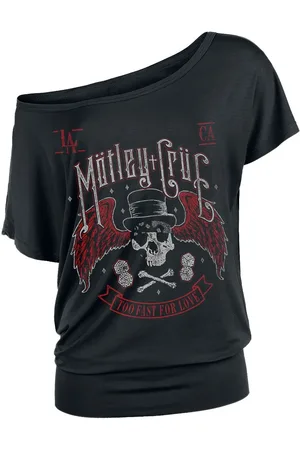 Motley Crue T-Shirt di - Biker Skull - M a XL - Donna