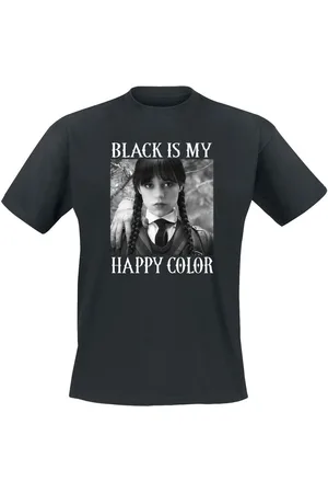 Wednesday T-Shirt di - - Black is my happy colour - S a 5XL - Uomo