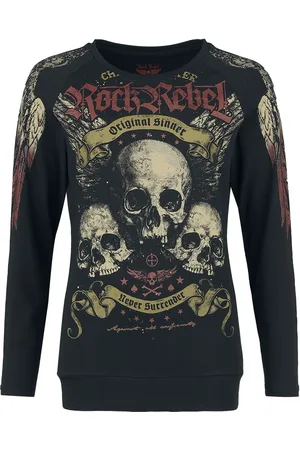 Rock Rebel Maglia Maniche Lunghe di - Original Sinner - S a XXL - Donna