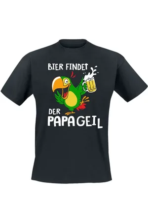 Fun Shirts T-Shirt Magliette Divertenti di - Bier findet PapageiL - M a L - Uomo