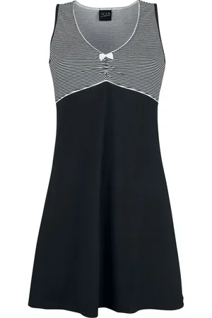 Pussy Deluxe Abito media lunghezza Rockabilly di - Mini Stripes Dress - XS a XL - Donna