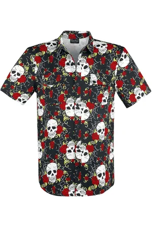 Jawbreaker Camicia Maniche Corte Gothic di - Skull - S a XXL - Uomo