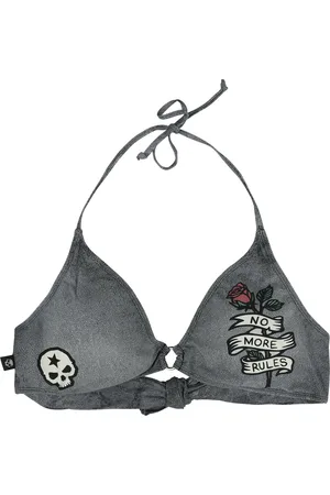 Rock Rebel Reggiseno bikini di - Bikini Top With Old School Prints - S a XXL - Donna