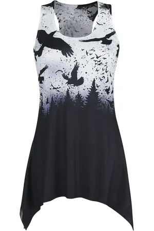 Vixxsin Top di - Crow Night Lace Panel Vest - S a 3XL - Donna