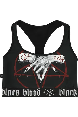 Gothicana Reggiseno bikini Gothic di - Bikini top with Pentagram - S a XXL - Donna
