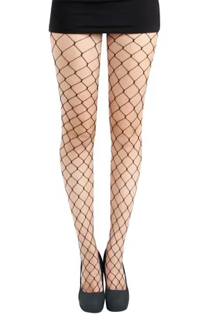 Pamela Mann Collant Gothic di - Extra Large Net Tights - Standard - Donna