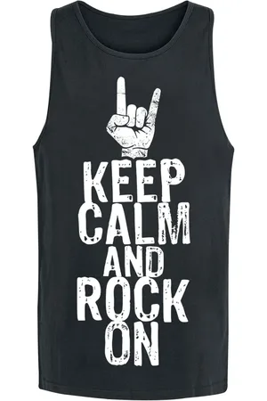 Sprüche Canotta Magliette Divertenti di - Keep Calm And Rock On - S a XXL - Uomo
