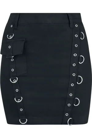 EMP Minigonna di - Short Skirt with decorative rivets - S a XL - Donna