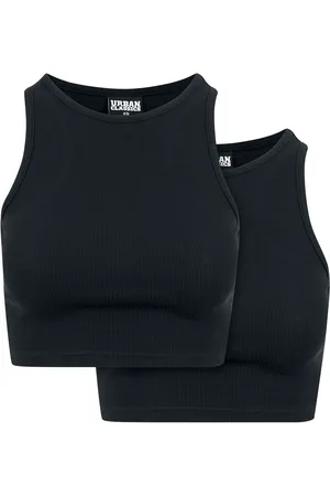 Urban classics Top di - Pre-Pack Ladies Cropped Rib Top 2-Pack - XS a XL - Donna