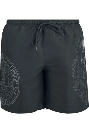 EMP Bermuda di - Swim Shorts With Skull And Runes Print - M a XXL - Uomo