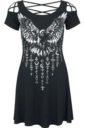 EMP Miniabito di - Dress With Raven Frontprint - S a XXL - Donna