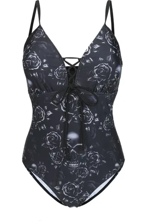 EMP Costume da bagno di - Swimsuit With Lacing And Roses - S a XXL - Donna