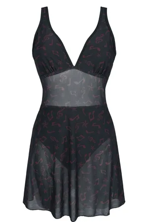 Full Volume Costume da bagno di - Swimsuit with Mesh Dress - S a XXL - Donna