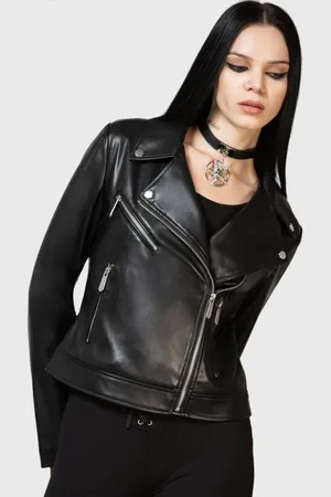 Killstar Giacca in similpelle Gothic di - Night Wrath Biker Jacket - XS a XL - Donna