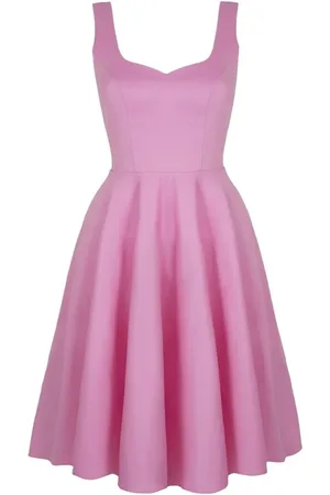 Hell Bunny Abito media lunghezza Rockabilly di - Heidi Dress Pink - XS a 4XL - Donna