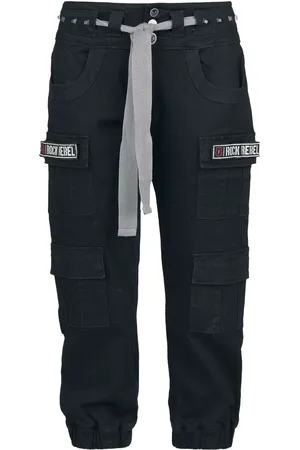Rock Rebel Pantaloni di - Cargo trousers with studs and patches - 28 a 29 - Donna