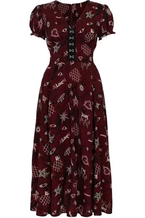 Hell Bunny Abito lungo di - Doomed Dress - XS a 4XL - Donna