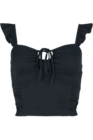 EMP Top di - Crop Top With Ruffles And Lace - M a XL - Donna