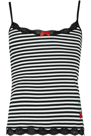 Pussy Deluxe Top Rockabilly di - Stripey Classic Top - L a XXL - Donna