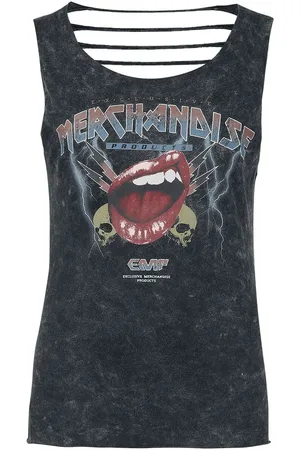 EMP Top di - Vest top with band-shirt-look print - XS a XL - Donna