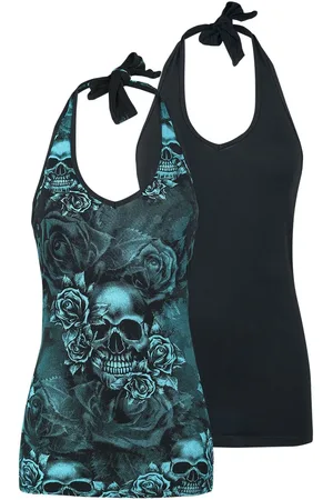 EMP Top collo di - Double-Pack Halterneck Tops - S a 3XL - Donna