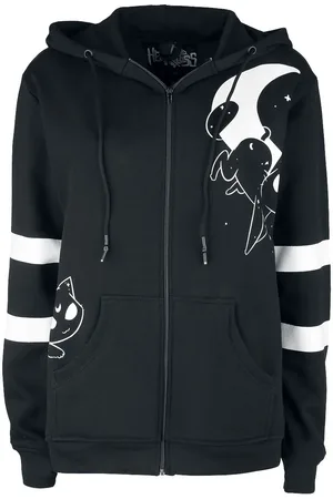 Heartless Felpa jogging Gothic di - Moon Cats Hood - S a 3XL - Donna