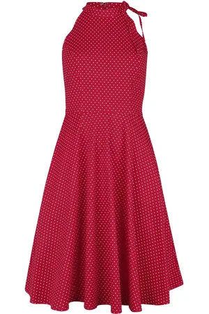 Banned Retro Abito media lunghezza Rockabilly di - Hattie Halter Spot Dress - XS a 4XL - Donna