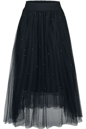 Banned Retro Gonna al ginocchio di - Sophia Stud Net Skirt - S-M a L-XL - Donna
