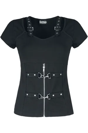 Chemical Black T-Shirt Gothic di - Maniacal Top - XS a XXL - Donna