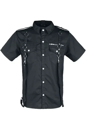 Vixxsin Camicia Maniche Corte Gothic di - ORSON SHIRT MENS BLACK - S a M - Uomo