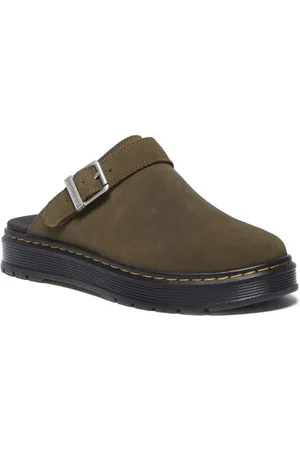 Dr. Martens Infradito di - Brookline Mule DMs Olive Bronx Suede - EU36 a EU46 - Unisex
