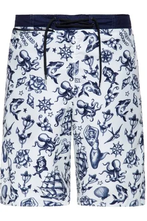 King kerosin Bermuda Rockabilly di - Swimming Trunks - S a XXL - Uomo