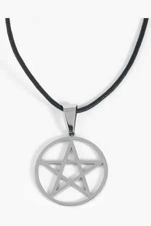 etNox hard and heavy Collana Gothic di - Plain Pentagram - Unisex