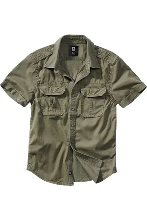 Brandit Camicia Maniche Corte di - Vintage Short Sleeve - S a 5XL - Uomo